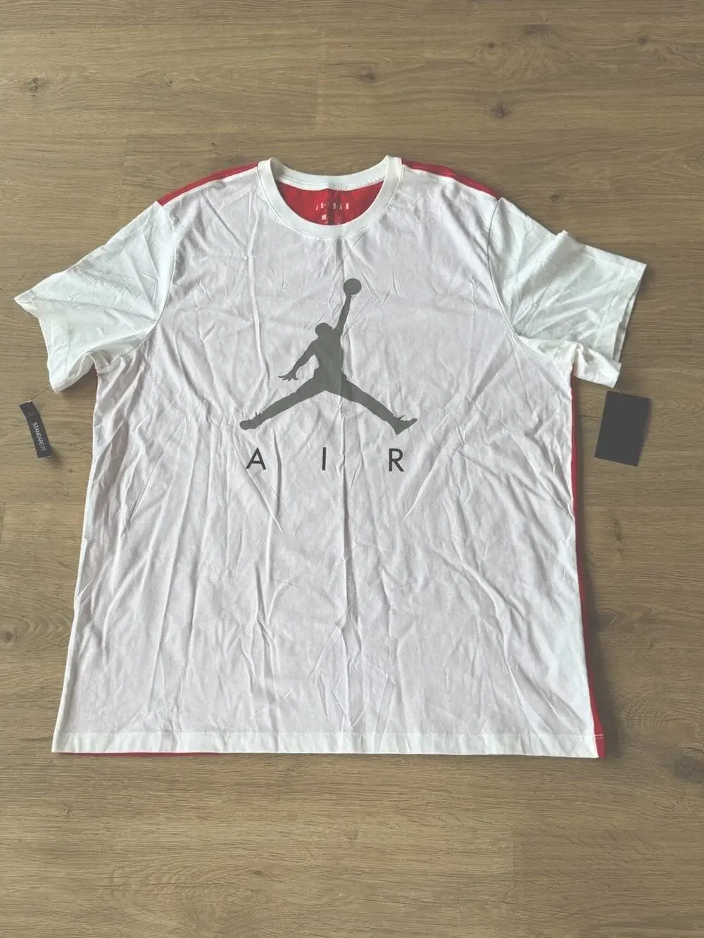 NikeAir Jordan T-Shirt Men's XXL Red White Huge Jumpman Logo Short Sleeve NWT